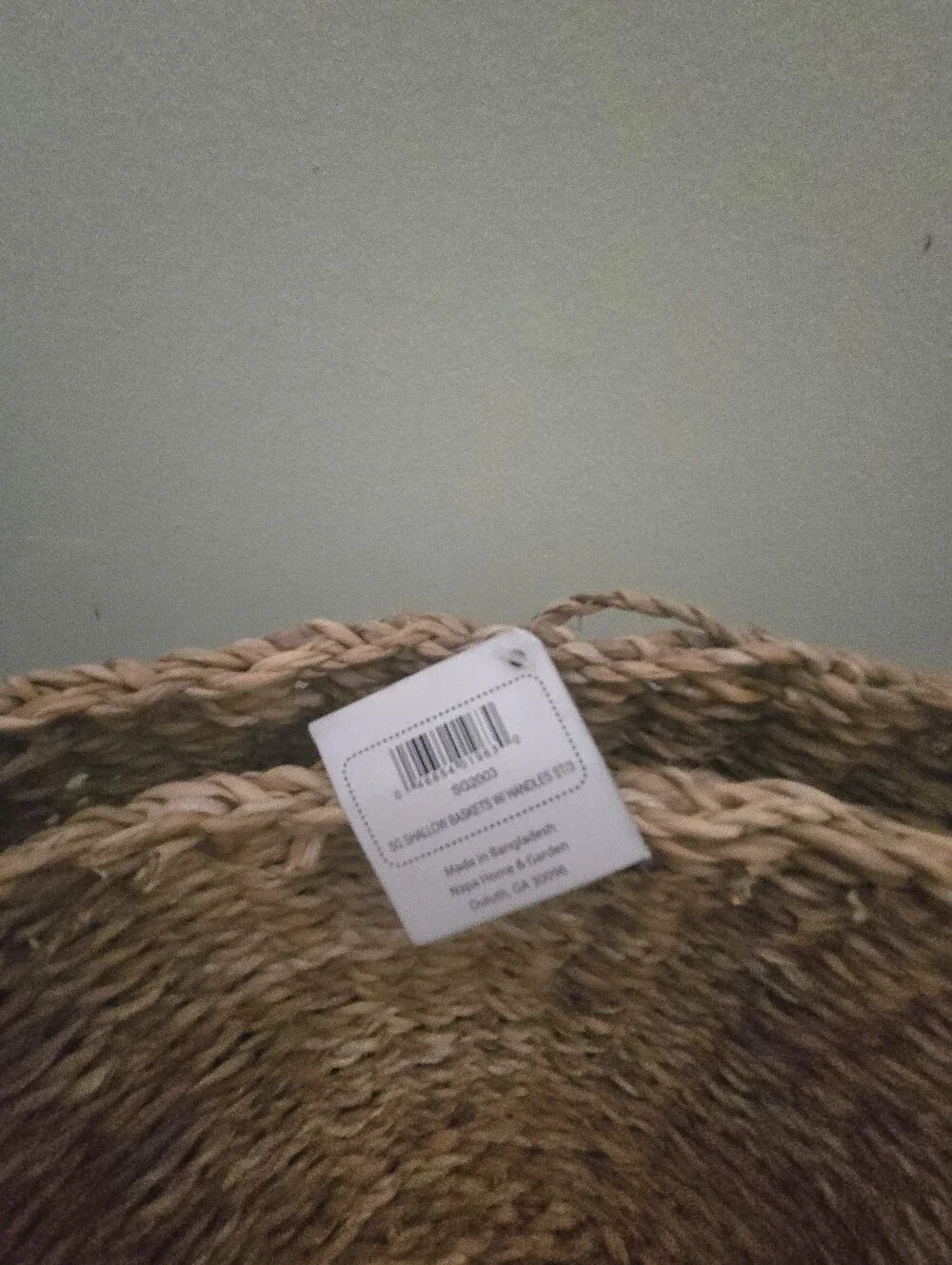 Napa Home and Garden Seagrass Shallow Baskets With Handles Set of 3 NWT
